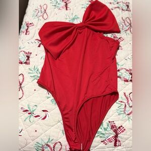 Red Bow women’s  One Piece